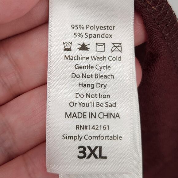 NWT LuLaRoe Chocolate Brown Michelle Wrap Dress Plus Women's 3X - Picture 5 of 7